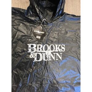 Brooks & Dunn Rain Poncho Black Aquasheen‎ RAIN GEAR Concert Festival